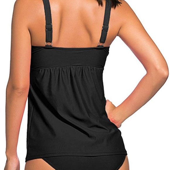 Women's 2pcs Swing Tankini Top Swimsuit Swimdress - Picture 4 of 7